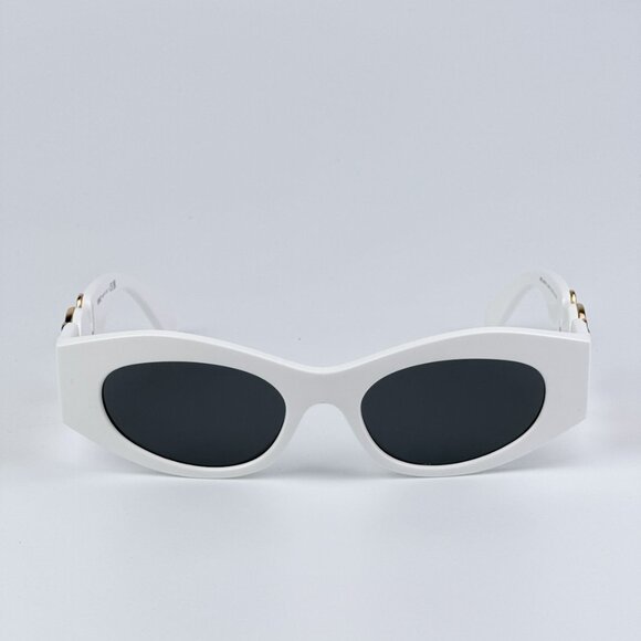 Versace VE4480U 314/87 BRAND NEW Sunglasses White Dark Grey Oval Unisex - Picture 4 of 10